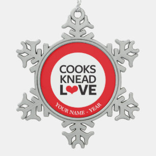 Ornement Flocon De Neige Cuisiniers Knead Love