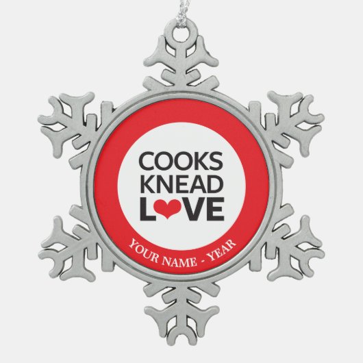 Ornement Flocon De Neige Cuisiniers Knead Love (Devant)