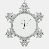 Ornement Flocon De Neige Custom monogram script initial (Devant)