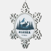 Ornement Flocon De Neige Custom Name & Text ALASKA (Vue impression)