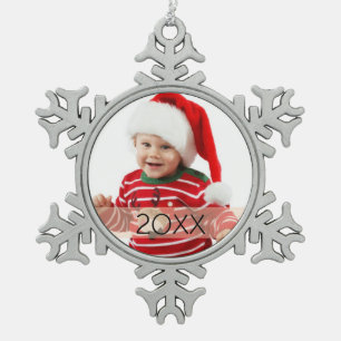 Ornement Flocon De Neige Custom Photo Year Ornament