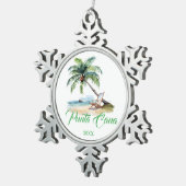 Ornement Flocon De Neige Custom Punta Cana Beach  (Vue impression)