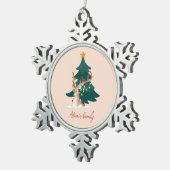 Ornement Flocon De Neige Customizable Christmas deer (Vue impression)