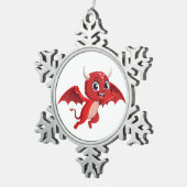 Ornement Flocon De Neige Cute cartoon flying devil (Vue impression)