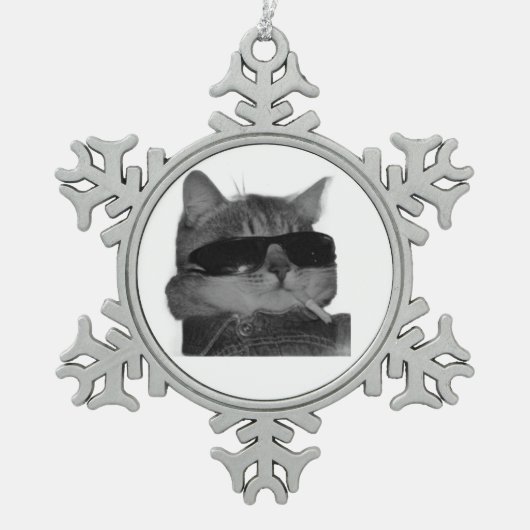 Ornement Flocon De Neige cute cat (Devant)