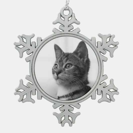 Ornement Flocon De Neige Cute chat (Devant)