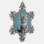 Ornement Flocon De Neige Cute grey tabby kitten (Gauche)