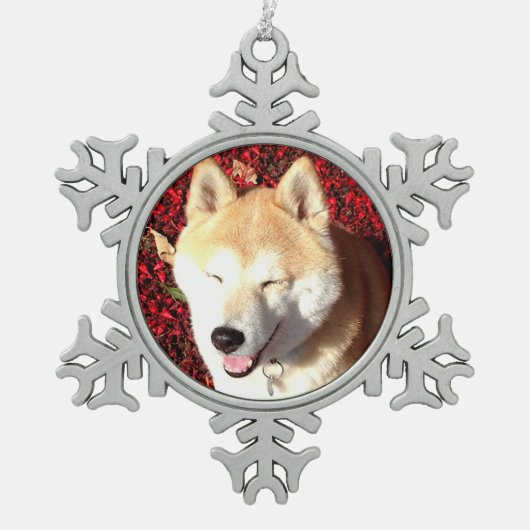 Ornement Flocon De Neige Cute Shiba Inu-Geiso (Devant)