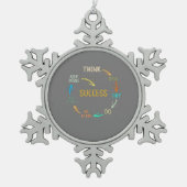 Ornement Flocon De Neige Cycle de succès amusant motivationnel (Devant)