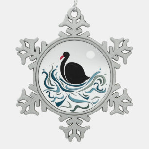 Ornement Flocon De Neige Cygne noir