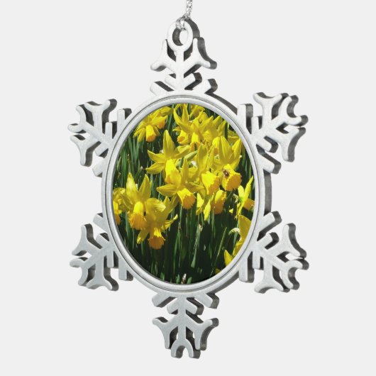 Ornement Flocon De Neige Daffodiles Jaunes I Fleurs De Printemps Cheveux (Vue impression)