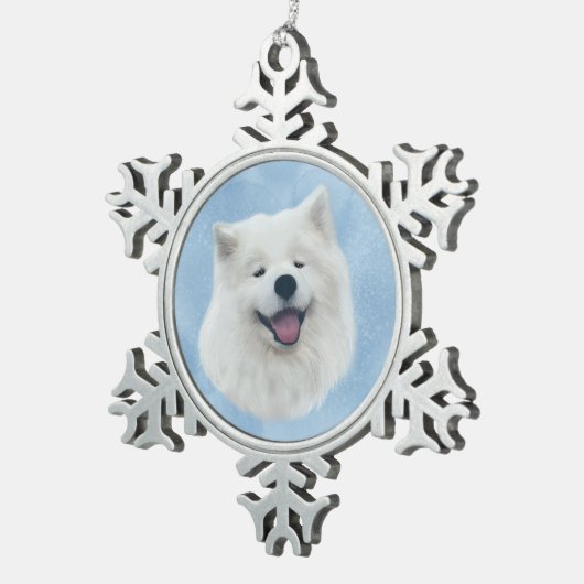Ornement Flocon De Neige Daisy le samoyé (Vue impression)