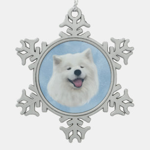 Ornement Flocon De Neige Daisy le samoyé