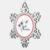 Ornement Flocon De Neige Dandelion Dragonfly Just Breathe (Vue impression)