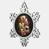 Ornement Flocon De Neige Danse 3D (automne) Flocon de neige Pewter Christma (Vue impression)