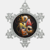 Ornement Flocon De Neige Danse 3D (automne) Flocon de neige Pewter Christma (Devant)