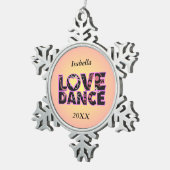 Ornement Flocon De Neige Danse d'amour (Vue impression)