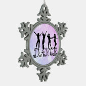 Ornement Flocon De Neige Danse Silhouette Danseurs Bokeh (Gauche)