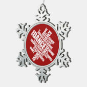 Ornement Flocon De Neige Danse typographique (Vue impression)