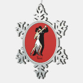Ornement Flocon De Neige Danseurs de tango (Vue impression)