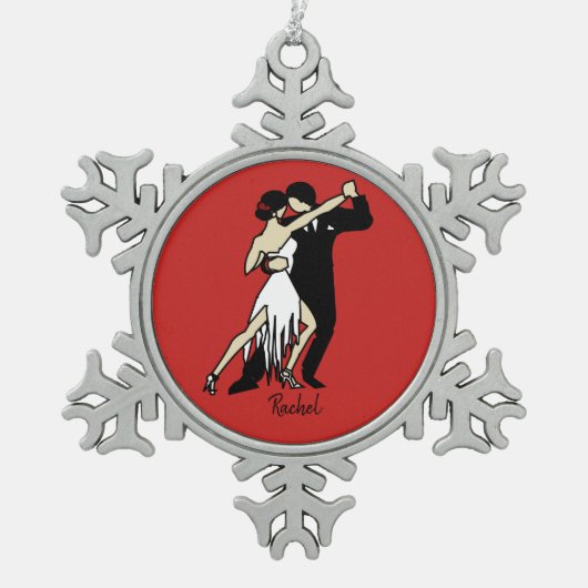 Ornement Flocon De Neige Danseurs de tango (Devant)