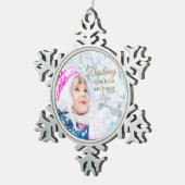 Ornement Flocon De Neige Dashing Through Snow Christmas Holiday Photo (Vue impression)