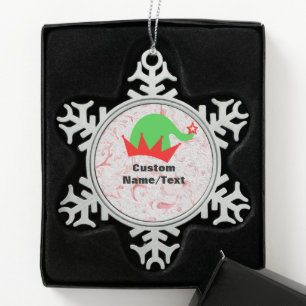 Ornement flocon de neige de Père Noël personnalisé
