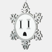 Ornement Flocon De Neige Débouché électrique drôle (Vue impression)