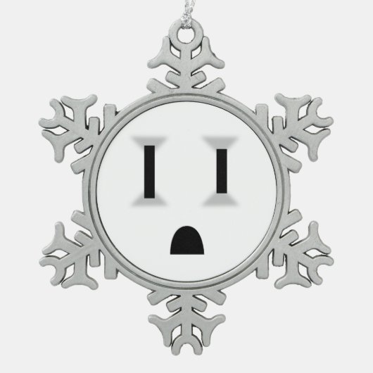 Ornement Flocon De Neige Débouché électrique drôle (Devant)