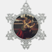 Ornement Flocon De Neige Décoration de bénédiction d'ange de Noël (Devant)