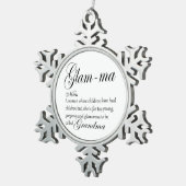 Ornement Flocon De Neige Définition FASCINANTE de grand-maman de mA (Vue impression)