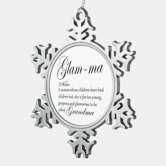 Ornement Flocon De Neige Définition FASCINANTE de grand-maman de mA (Vue impression)