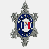 Ornement Flocon De Neige Des Moines Iowa (Gauche)