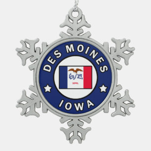 Ornement Flocon De Neige Des Moines Iowa