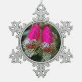 Ornement Flocon De Neige Design de fleurs léopard (Devant)
