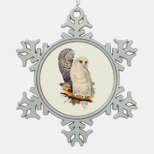 Ornement Flocon De Neige Dessin de Chouette neige vintage