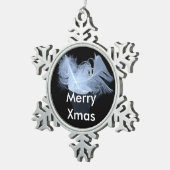 Ornement Flocon De Neige Deux plumes de flamme et réflexion (Vue impression)