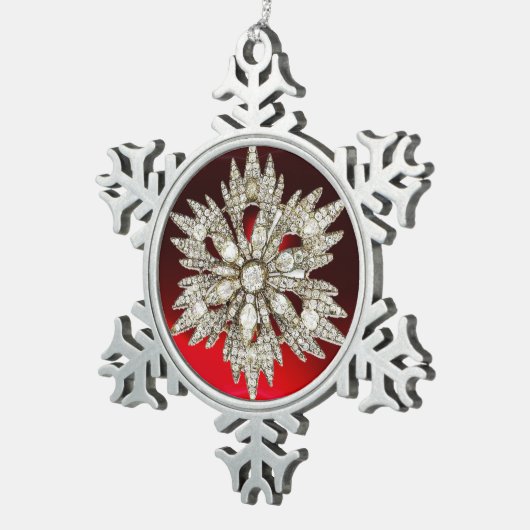 Ornement Flocon De Neige DIAMOND STAR, Red Ruby (Vue impression)