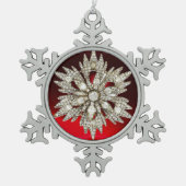 Ornement Flocon De Neige DIAMOND STAR, Red Ruby (Devant)