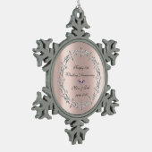 Ornement Flocon De Neige Diamonds Rose Gold 10e anniversaire Mariage (Gauche)