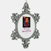 Ornement Flocon De Neige Dirty 30 Anniversaire ajouter nom rose ajouter dat (Gauche)