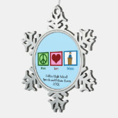 Ornement Flocon De Neige Discours et débat Équipe Cute Custom Blue Christma (Vue impression)