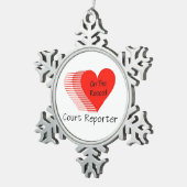 Ornement Flocon De Neige Disque de sténographe judiciaire (Vue impression)