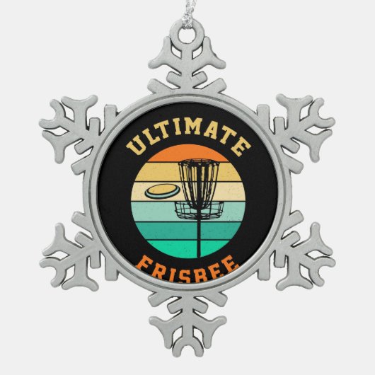 Ornement Flocon De Neige Disque Golf Ultimate Frisbee (Devant)