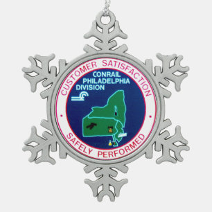 Ornement Flocon De Neige District de Philadelphie de chemin de fer de