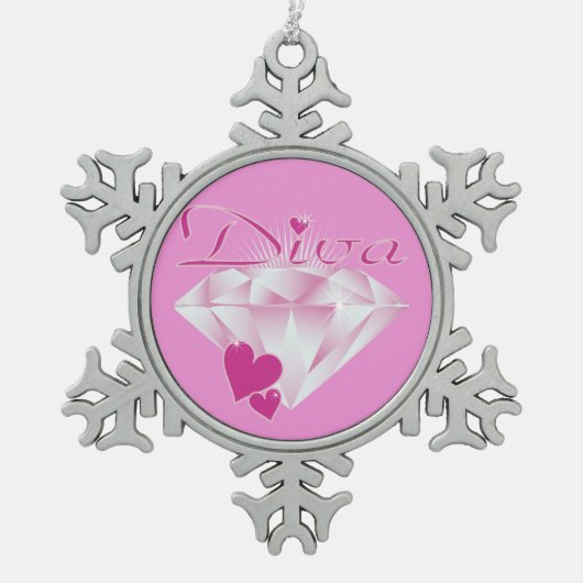 Ornement Flocon De Neige Diva (Devant)