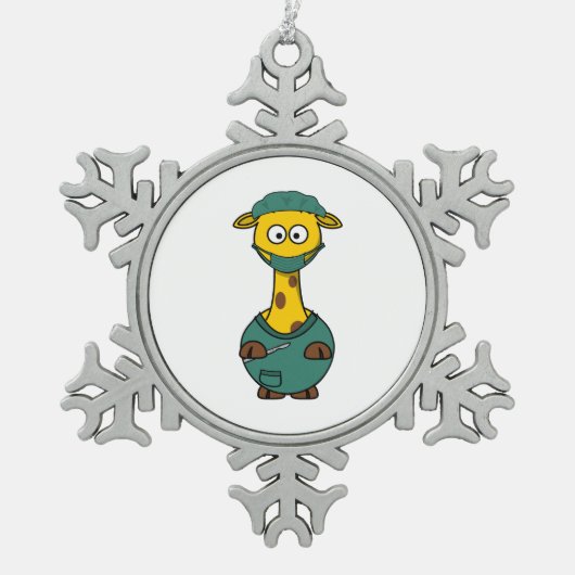 Ornement Flocon De Neige Docteur Giraffe (Devant)