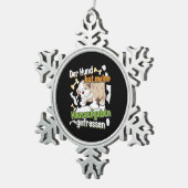 Ornement Flocon De Neige Dog Ate My Homework - Apprendre le devis allemand (Vue impression)