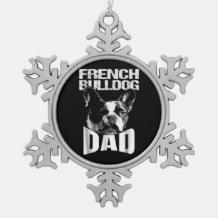 Ornement Flocon De Neige Don de chien French Bulldog Papa