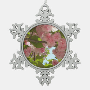 Ornement Flocon De Neige Double floraison cerisier III printemps fleuri
